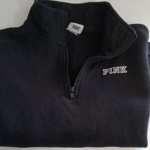 PINK Victoria's Secret Men's Black Zip-Up Sweater
